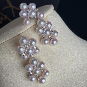 types of akoya pearl earringss