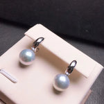 Load image into Gallery viewer, dangle blue pearl earrings
