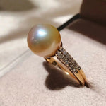 Load image into Gallery viewer, 18k gold pearl ring
