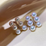 Load image into Gallery viewer, akoya pearl earrings stud
