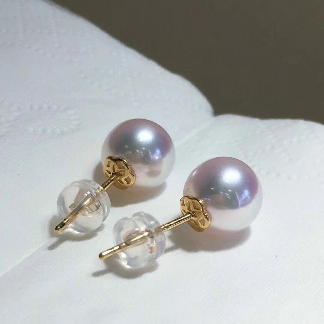 vintage mikimoto style pearl earrings