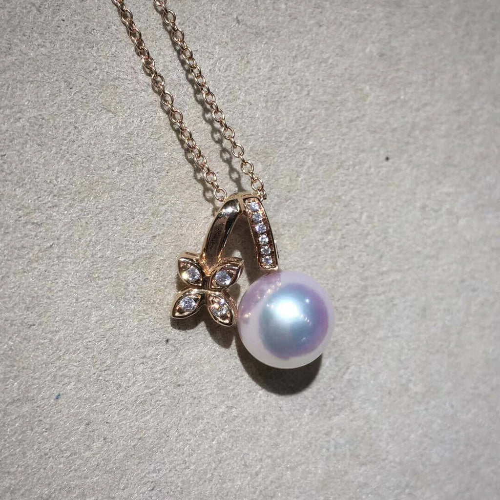white Japanese akoya pearl necklace