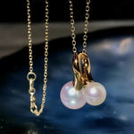 Load image into Gallery viewer, 18k white gold pearl necklace
