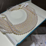Load image into Gallery viewer, Japanese akoya pearl necklace 14k
