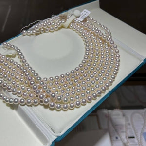 Japanese akoya pearl necklace 14k