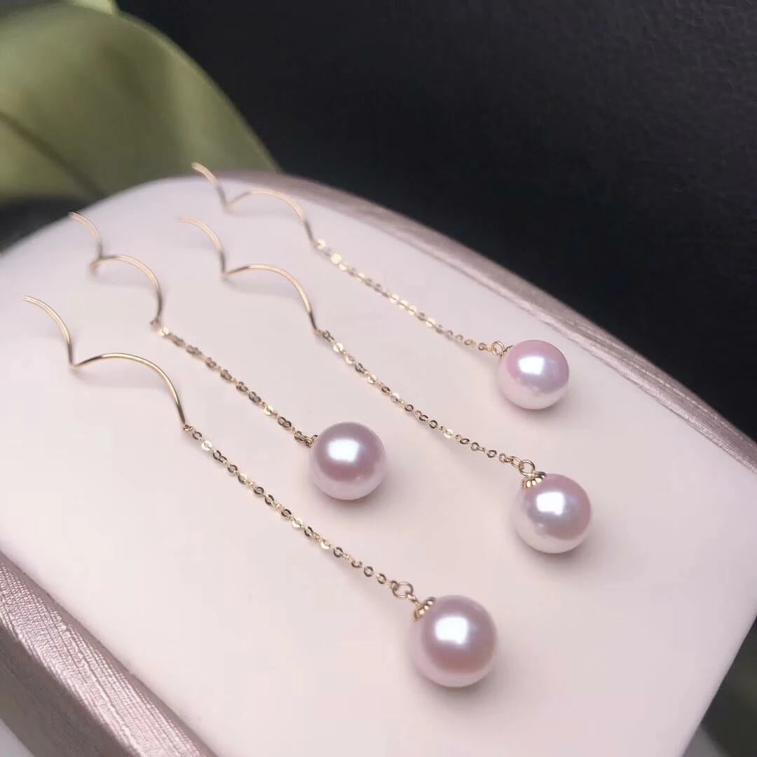 white akoya 18k gold earrings