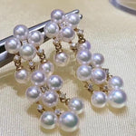 Load image into Gallery viewer, akoya pearl eternity earrings
