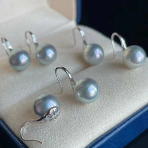 baby pearl blue color earrings