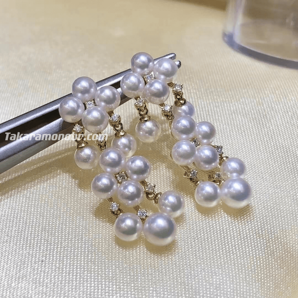 japanese pearl necklaces earrings