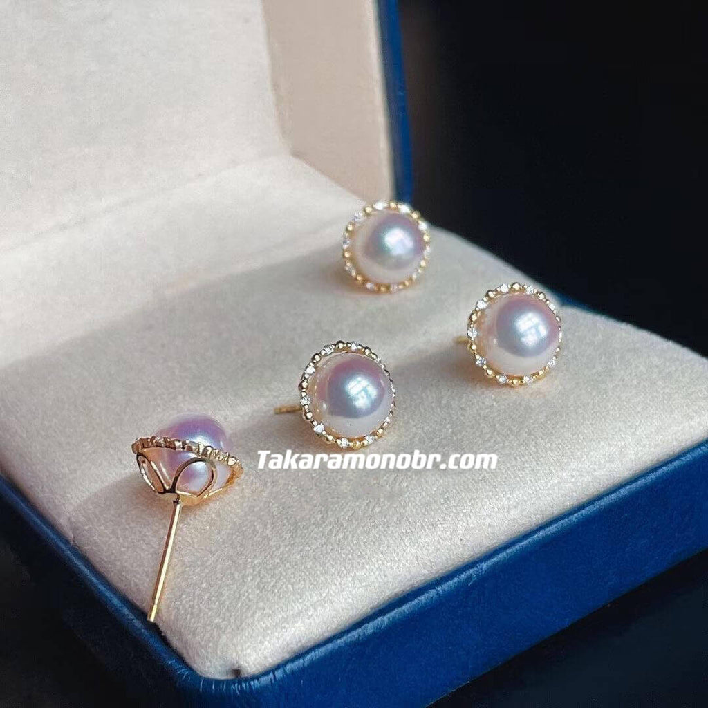 akoya pearl earrings mounting