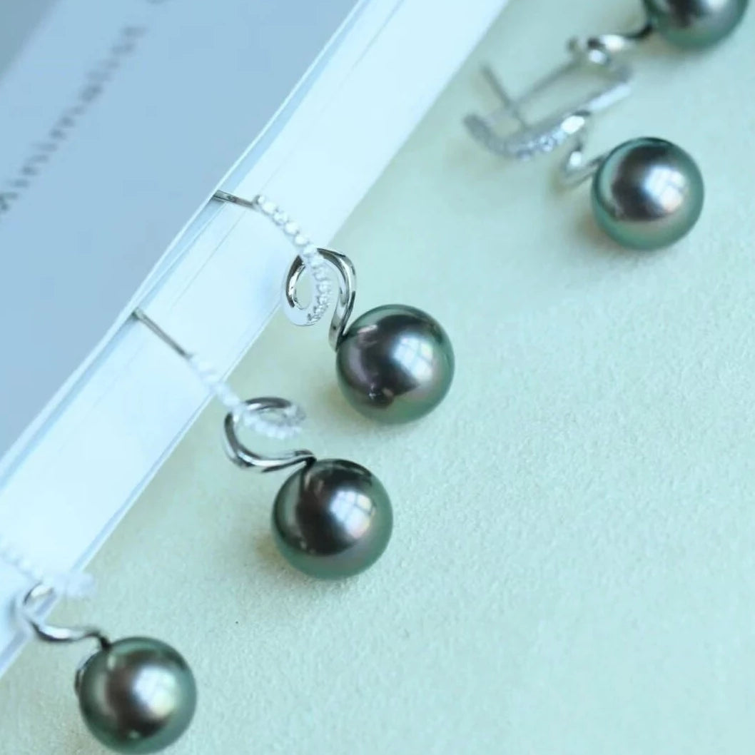 tahitian black pearl earrings