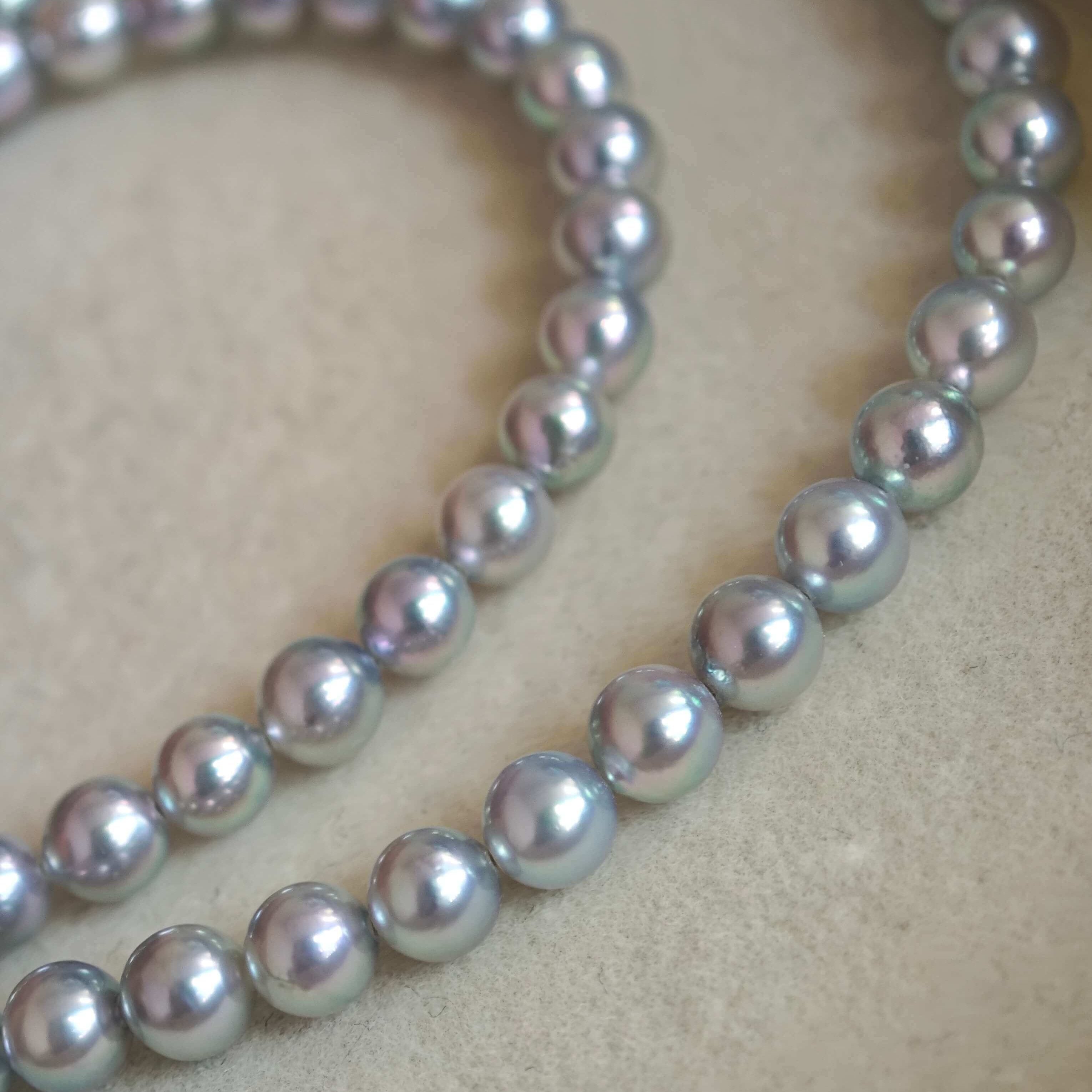 Japanese akoya pearl eternity necklace