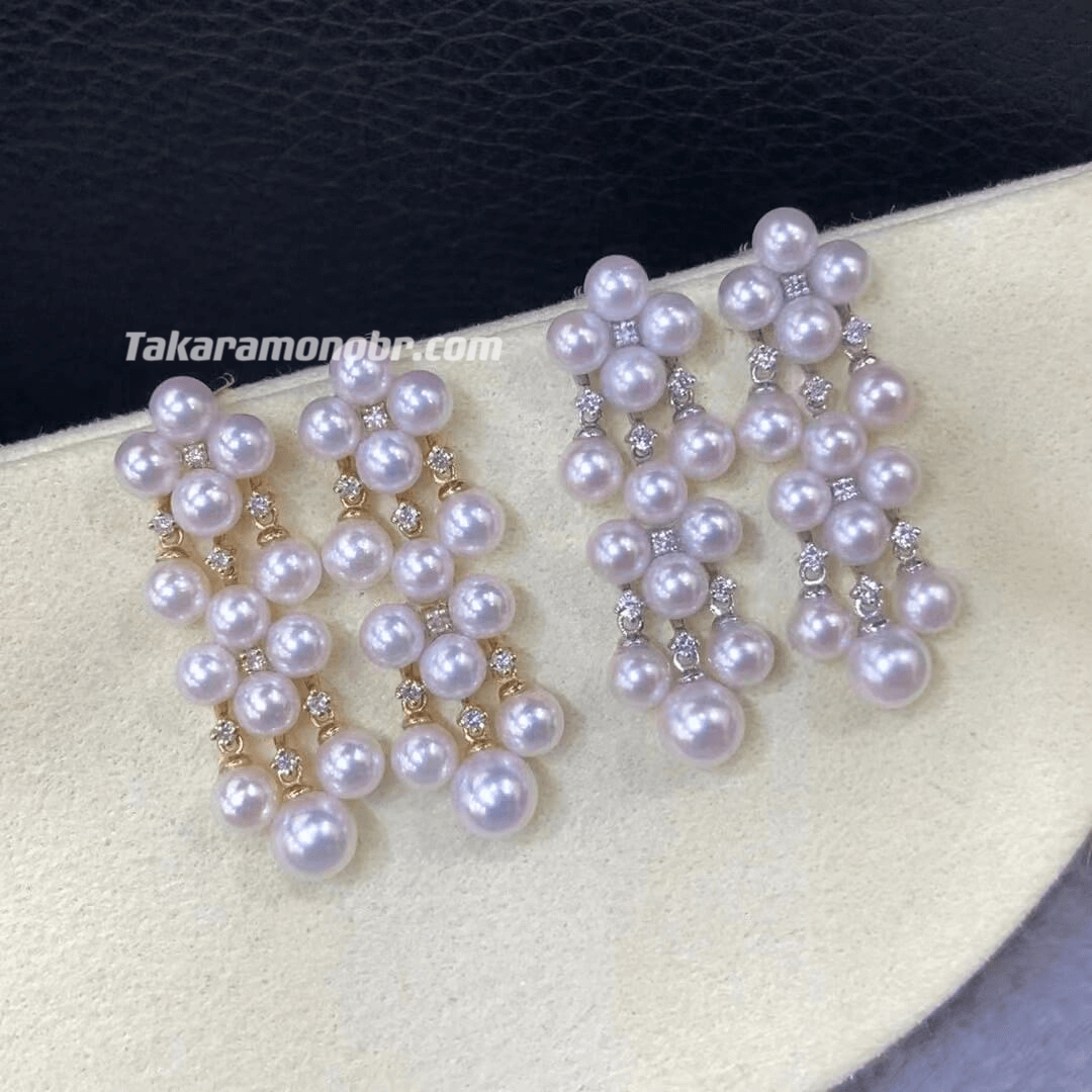 antique seed akoya pearl earrings