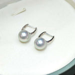 Load image into Gallery viewer, takasashi silver grey pearl akoya earrings

