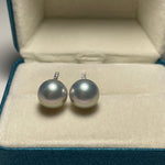 Load image into Gallery viewer, mikimoto same style blue akoya pearl earrings
