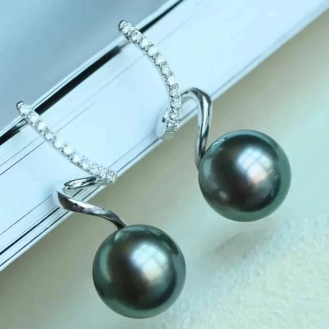 pearl and gemstone earrings