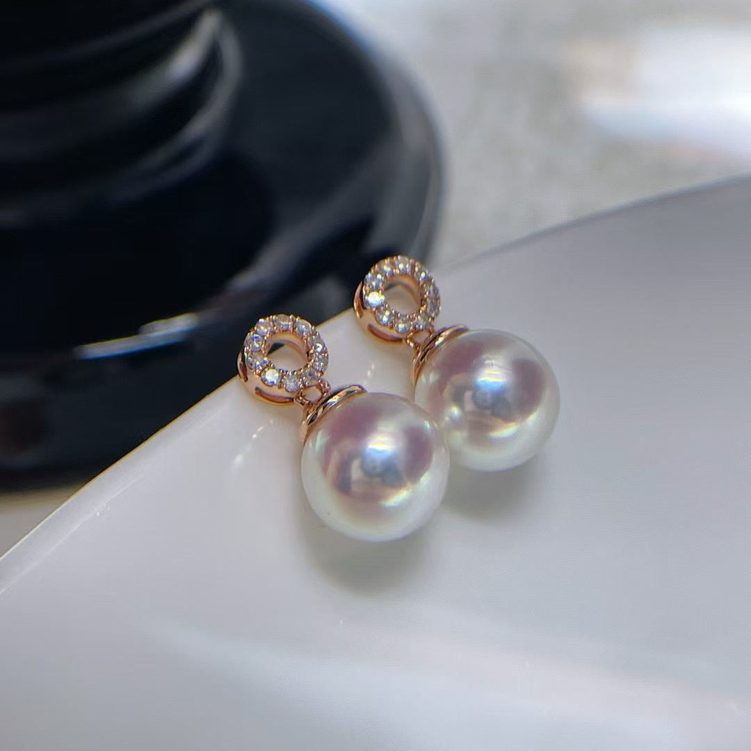 mikimoto sam额style earrings stud