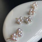 Load image into Gallery viewer, baby pearl earrings with cross
