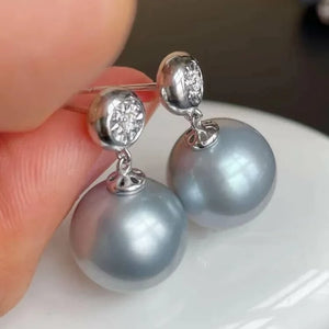 large pearl earrings studs