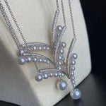 Load image into Gallery viewer, Japanese akoya pearl knot necklace
