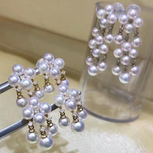 akoya pearl earrings setting only