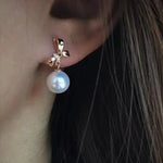 Load image into Gallery viewer, long pearl earrings wedding
