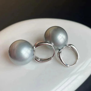 black pearl clip on earrings