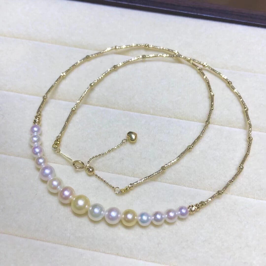 镭射金珠akoya necklace strand