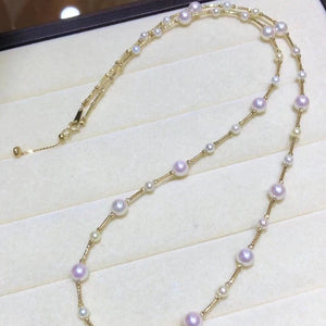 promise necklaces with Japanese akoya pearls