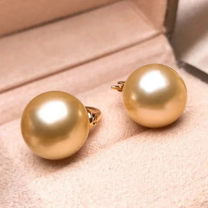 multi golden south sea pearl earrings