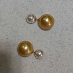 Load image into Gallery viewer, 宋慧乔双珠款耳钉akoya
