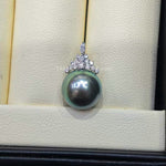 Load image into Gallery viewer, tahitian black pearl pendant

