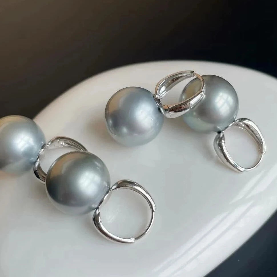 pearl hoop earrings