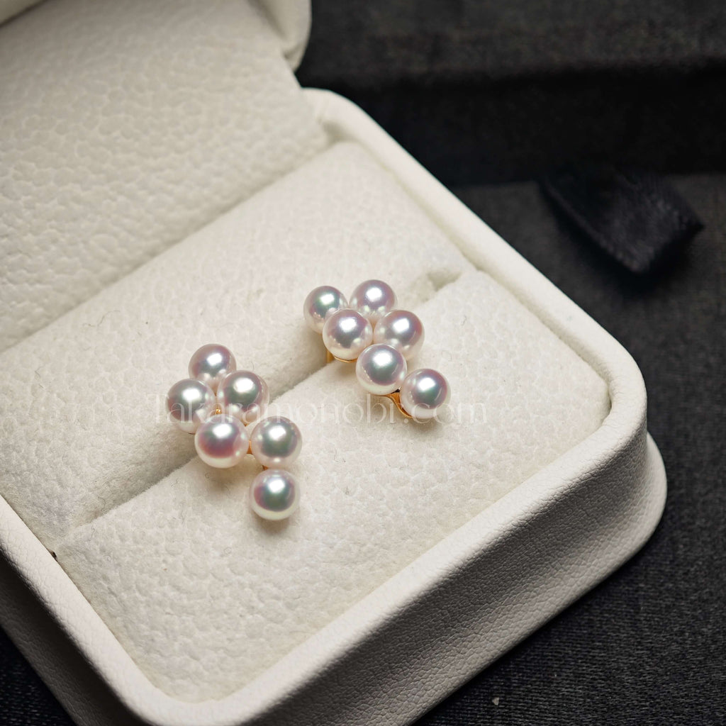 mother of akoya pearl stretch earrings