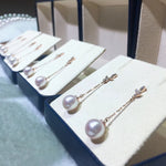 Load image into Gallery viewer, full akoya pearl earrings
