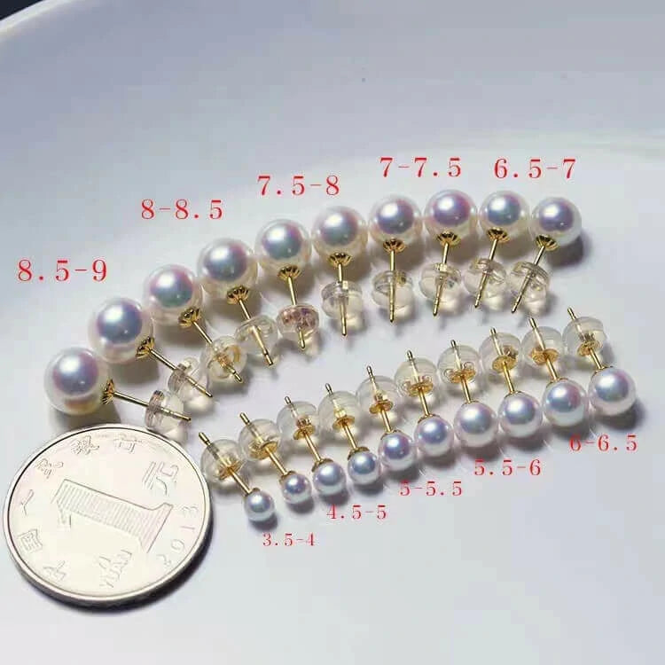compare akoya pearl size