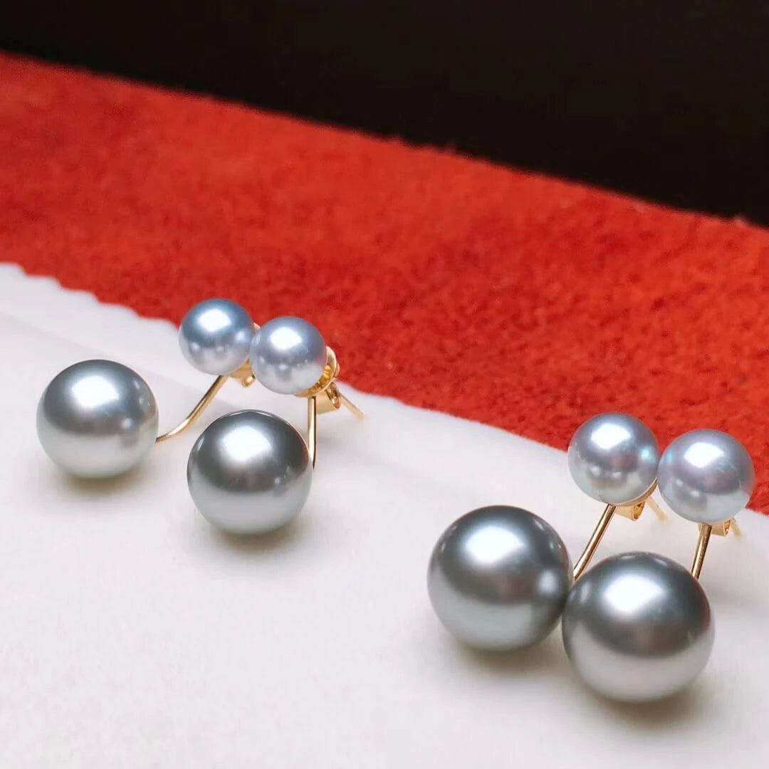 two pearl earrings