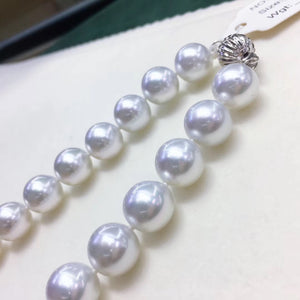 16 inch white south sea pearl choker earrings