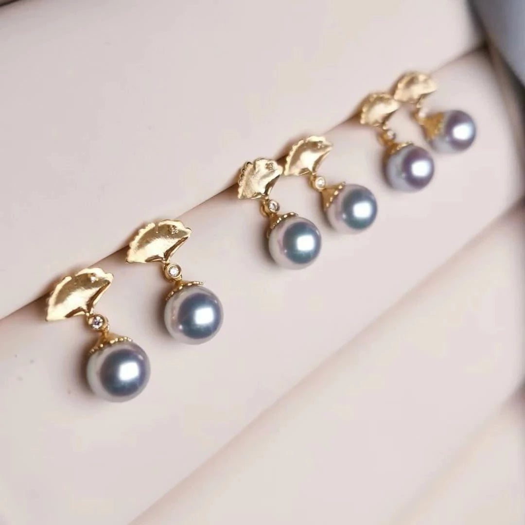 vintage Japanese akoya pearl 18k gold