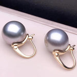 Load image into Gallery viewer, 13mm pearl stud earrings
