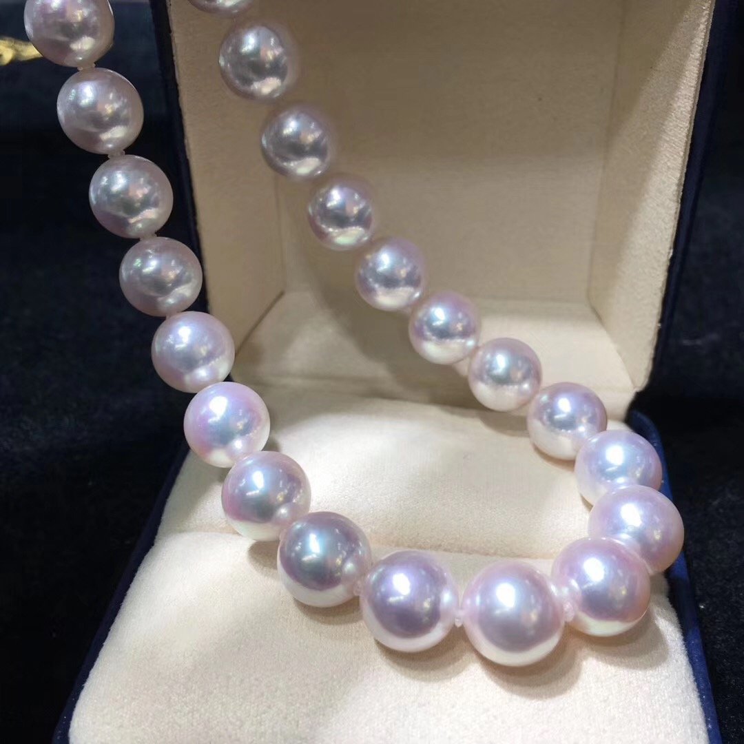 silver Japanese akoya pearl jewelry