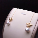 Load image into Gallery viewer, white pearl akoya earrings
