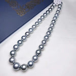 Load image into Gallery viewer, psl certificates silver blue pearl choker
