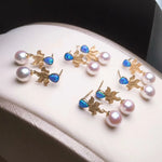 Load image into Gallery viewer, 8mm pearl earrings

