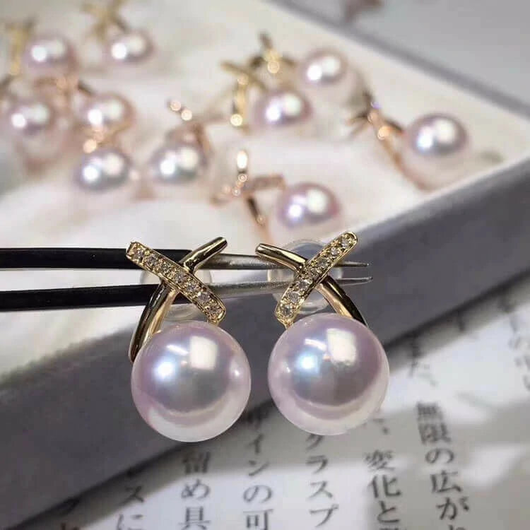 mikimoto same quality akoya pearl earrings