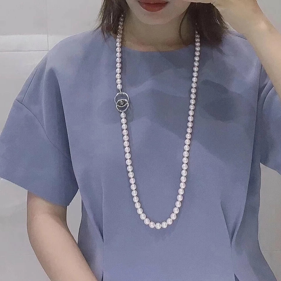 24“ long akoya pearl necklace