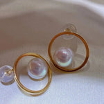 Load image into Gallery viewer, Japanese akoya pearl earrings settings
