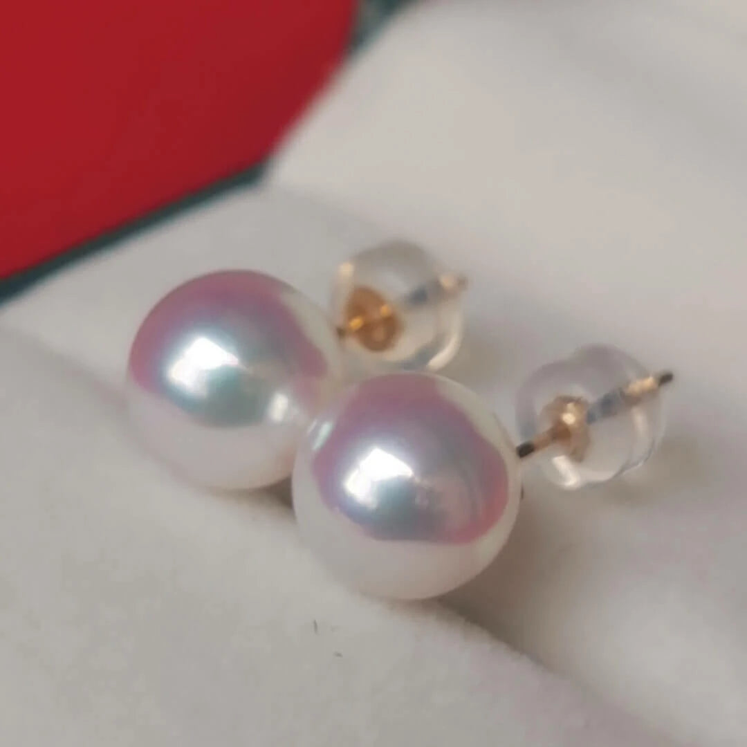 Pink akoya 2025 pearl earrings