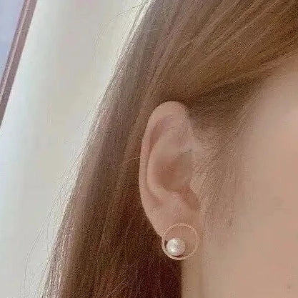 gold and Japanese akoya pearl earrings