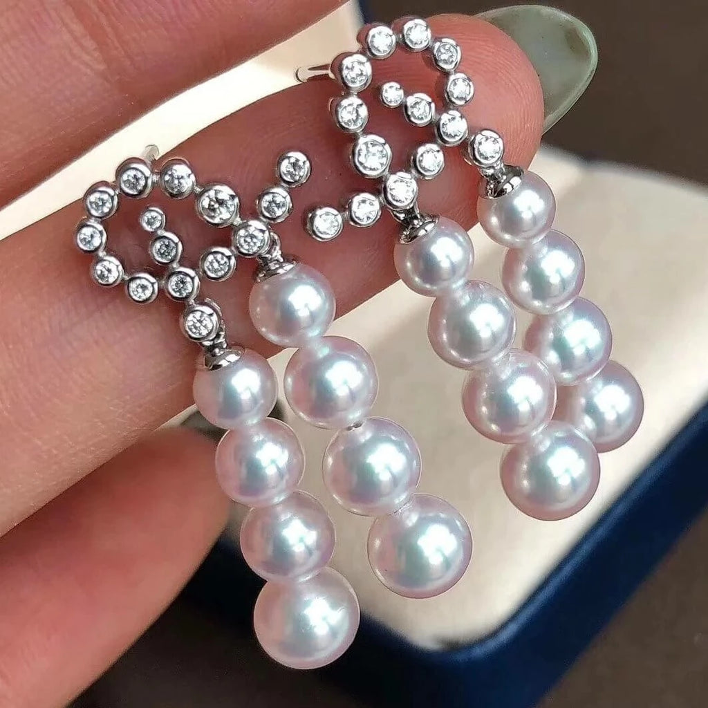 akoya pearl wrap earrings